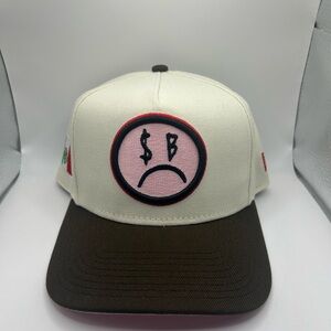 New Era x SADBOYZ Cream and Brown Hat with Pink Logo
